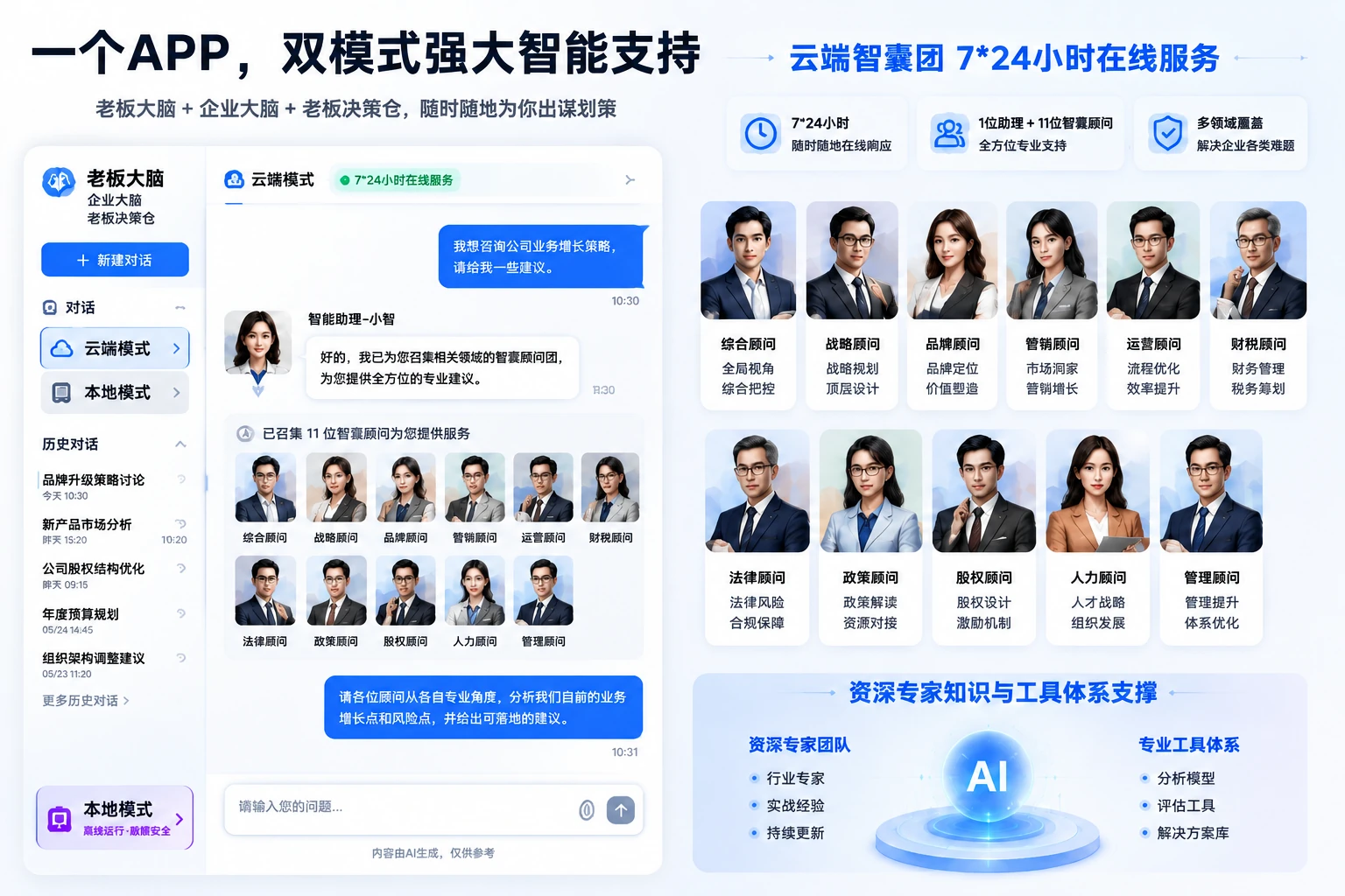 企麟APP云端助理与智囊团顾问服务